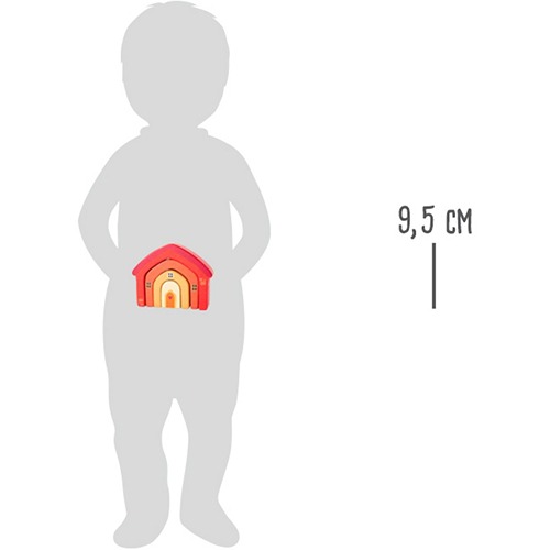 Small Foot Wooden Building Blocks House kleurrijke houten bouwstenen voor peuters en kleuters