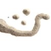 Zand-drip-can-eduplay-sensorisch-zandspeelgoed Voorbeeld van modderslierten gemaakt met de drip can van Eduplay