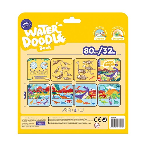 knoeivrij-tekenen-dino-waterboek-mieredu Paginas MierEdu water doodle boek met dinowereld