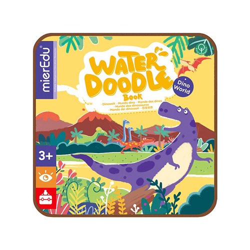 mieredu-dino-water-tekenboek-kinderen Herbruikbaar water doodle boek MierEdu dinowereld zonder knoeien