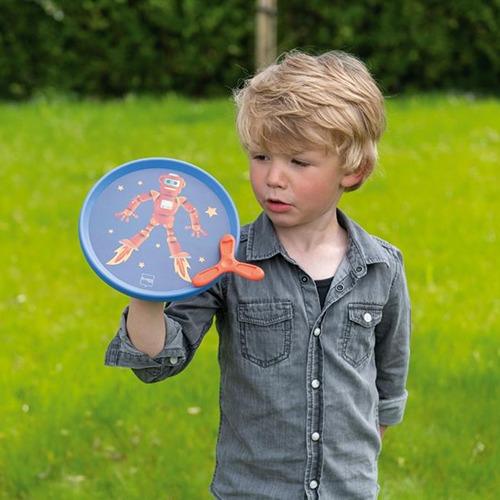 scratch-gooi-en-vangspel-robot Actief speelgoed kinderen Scratch Hand-Disker Robot