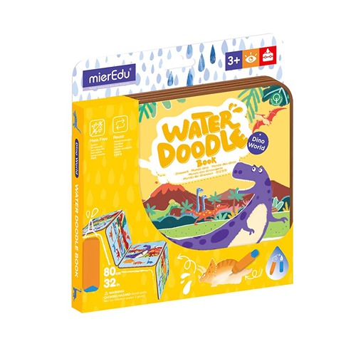 water-doodle-boek-dino-mieredu-herbruikbaar MierEdu dinowereld doodle boek ideaal reisspeelgoed voor onderweg