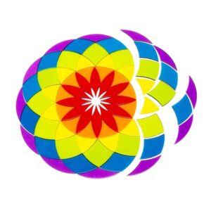 Eduplay-mandala-lichttafel-looseparts-openeinde Voorbeeld van de mandala van Eduplay in een cirkel
