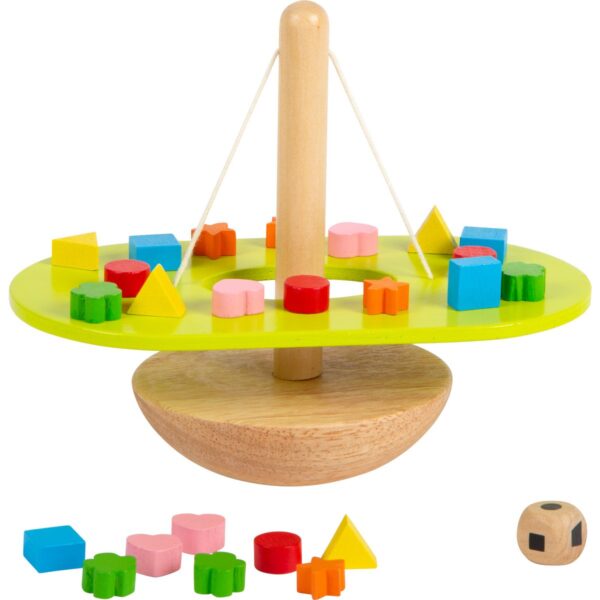 houten-balansspel-motoriek-speelgoed-kinderen-het-speellab Spel voor trainen van de fijne motoriek en concentratie door houten blokken te stapelen op het Small Foot balansspel bij Het Speellab