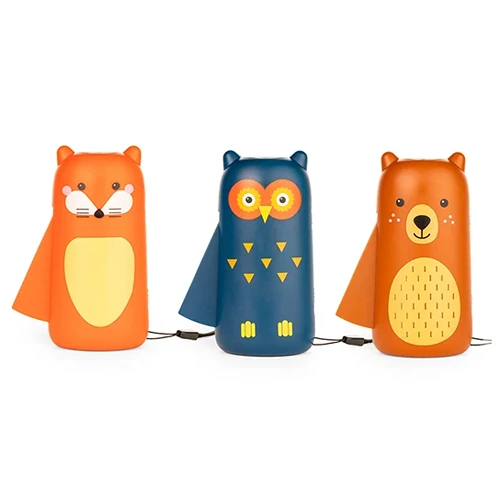 Kikkerland Kidoki knijpkat squeeze flashlight kinderzaklamp zonder batterijen van online speelgoedwinkel Het Speellab
