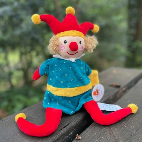 egmont-toys-handpop-nar-poppenkast-rollenspel-HetSpeellab Egmont Toys handpop vrolijke nar, verkrijgbaar bij het Speellab