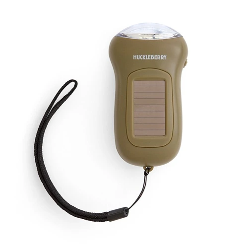 Zaklamp van Huckleberry die oplaadt via zonne-energie Kikkerland Huckleberry Rechargeable Flashlight