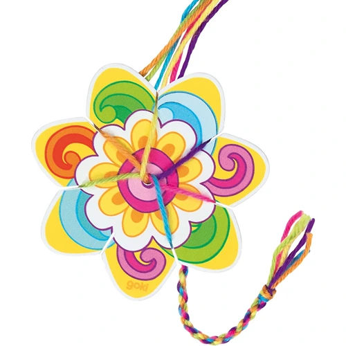 Vlechtbloem van goki voor maken van vriendschapsbandjes